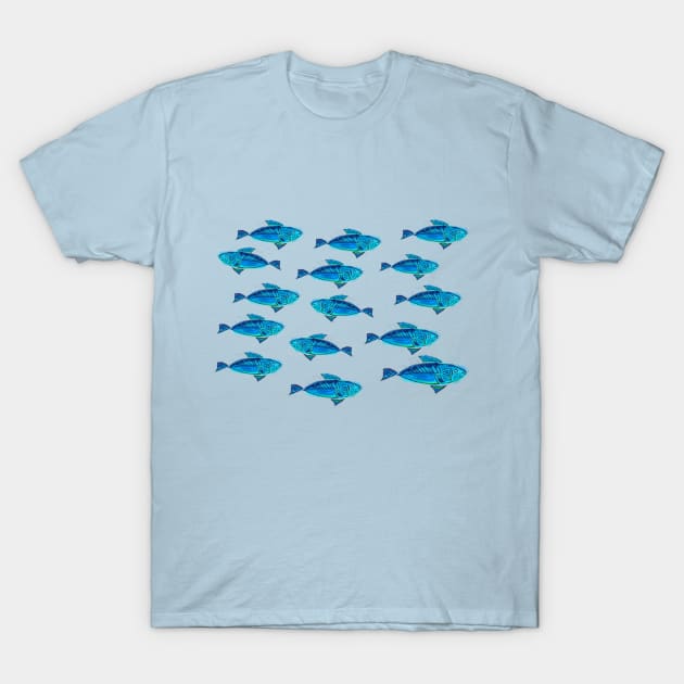 School of Fish T-Shirt by DJDannerDesigns